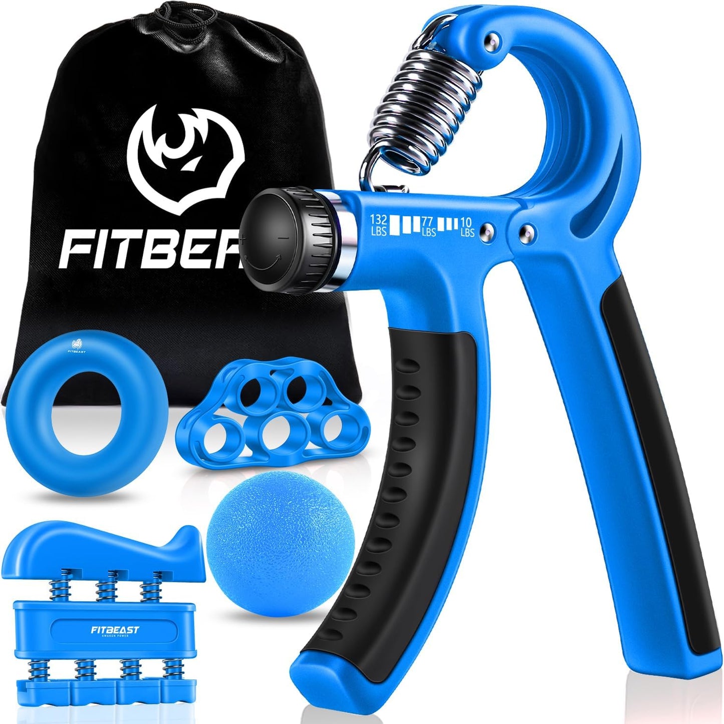 Hand Grips Strengthener Kit - 5 Pack Adjustable Resistance