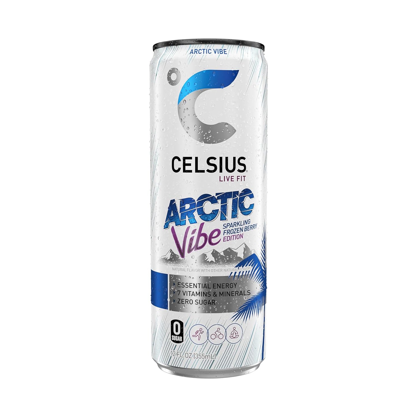CELSIUS ARCTIC VIBE Sparkling Frozen Berry, 12 Fl oz (Pack of 12)