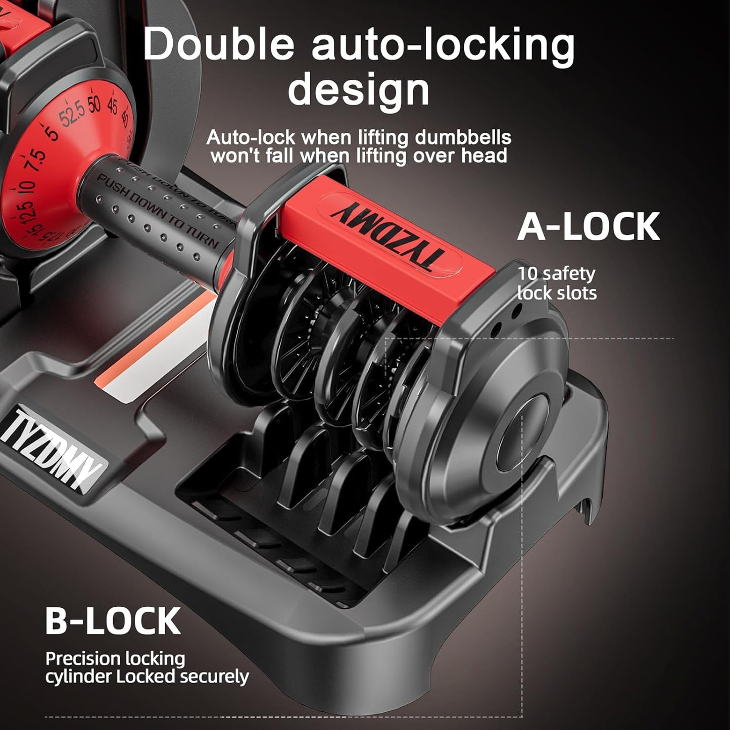 TYZDMY Adjustable Dumbbells Set of 2