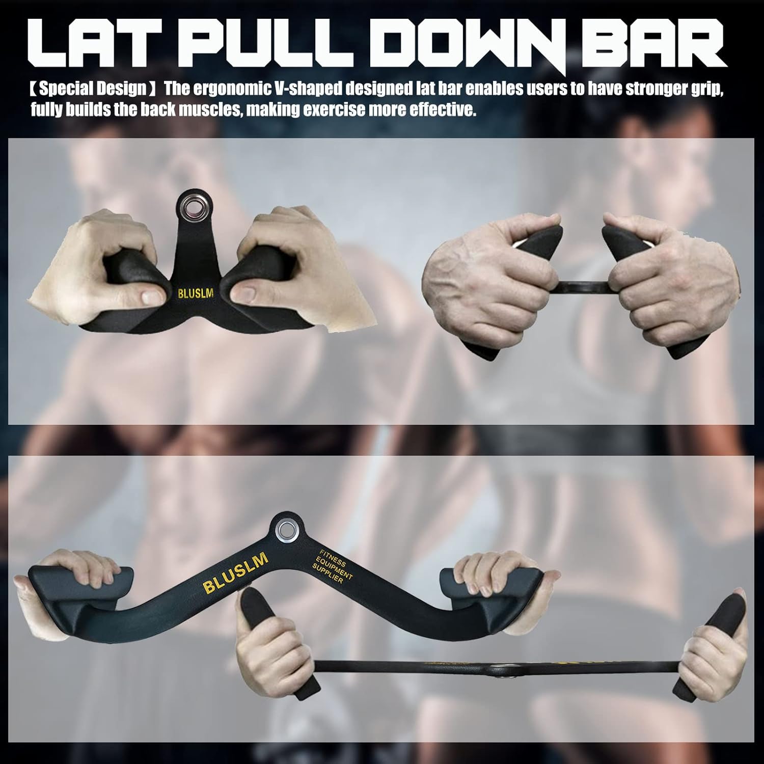 BLUSLM LAT Pull down Bar for Cable Machine