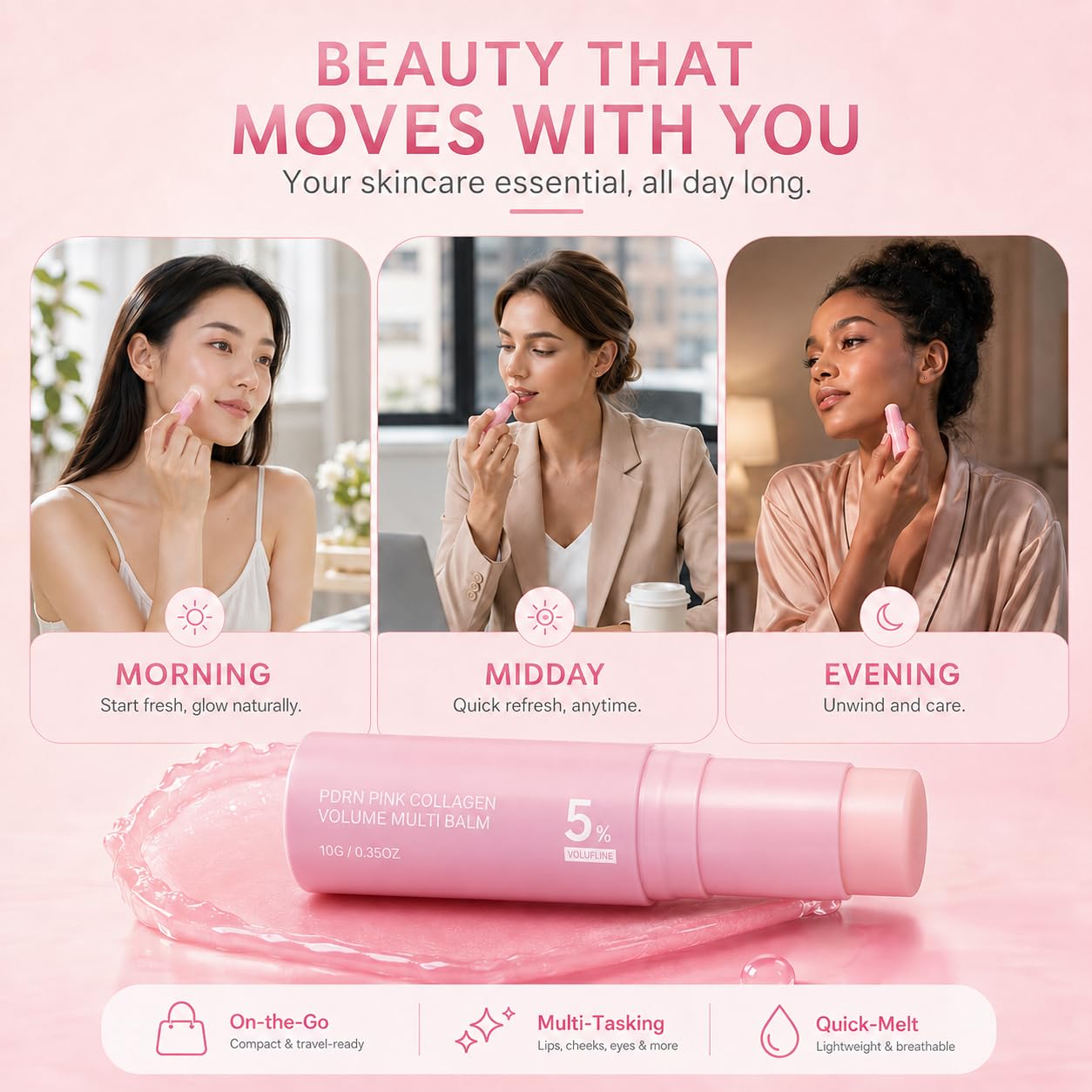 medicube PDRN Pink Collagen Volume Multi Balm Stick