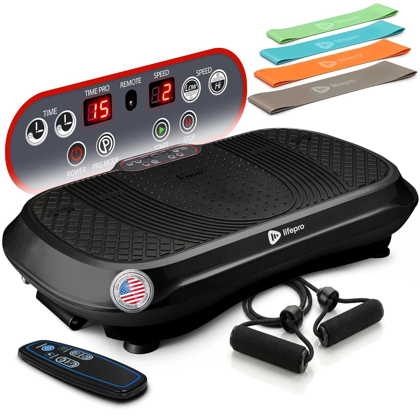 Lifepro Waver Vibration Plate Exercise Machine - Black