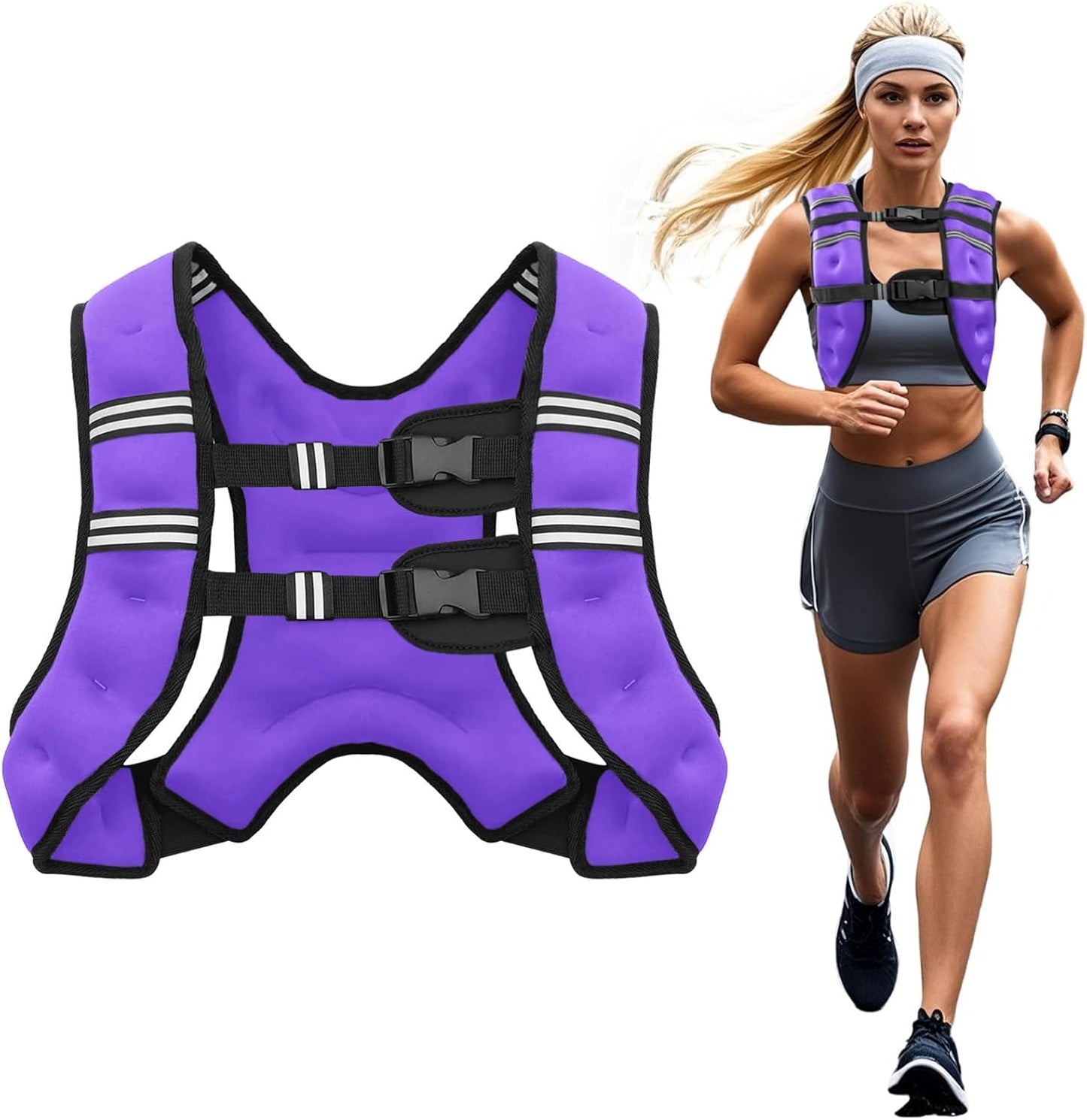 Poudee Weight Vest for Men Women, 6Lb/8Lb/10Lb/12Lb/16Lb/20Lb/25Lb/30Lb