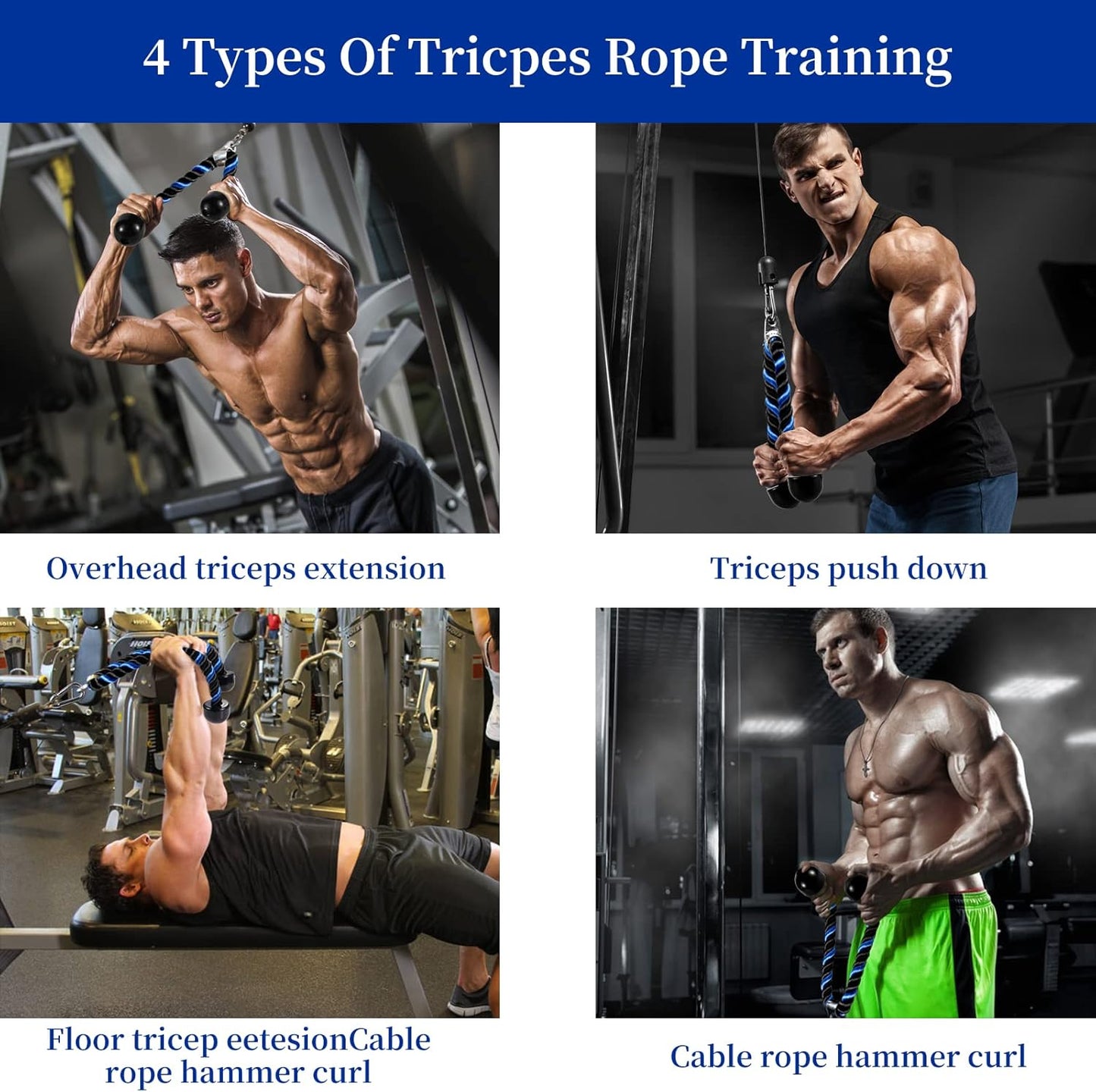 Deluxe Tricep Rope Pull down Cable