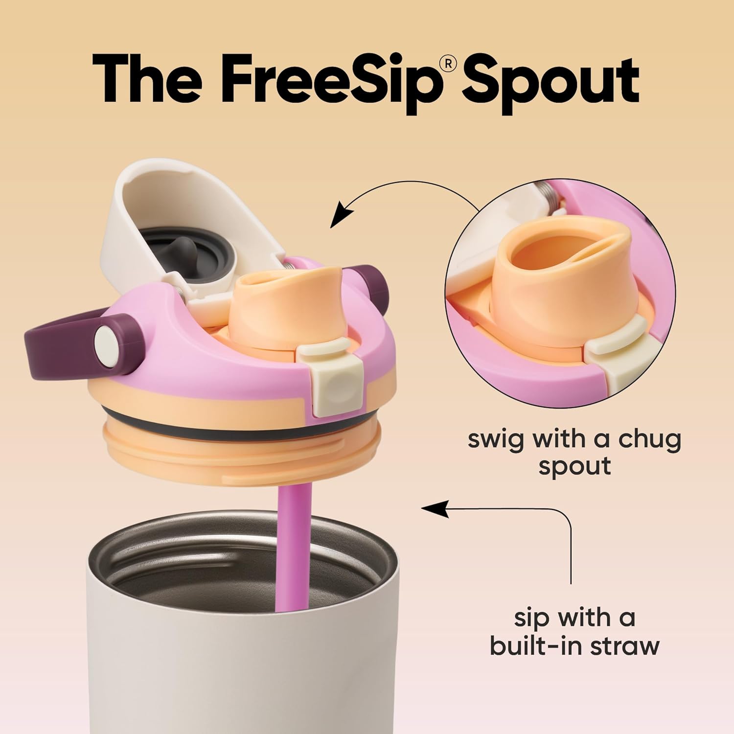 Owala FreeSip Sway Insulated Stainless Steel Water Bottle with Two-Way Spout 30oz