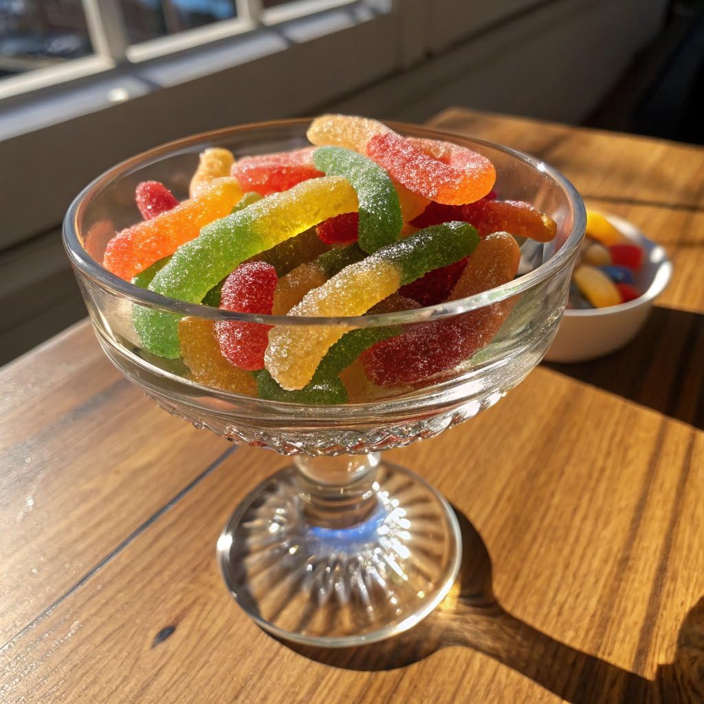 Trolli Sour Brite Crawlers, Cherry-Lemon, Strawberry-Grape & Orange-Lime, Gummy Worms