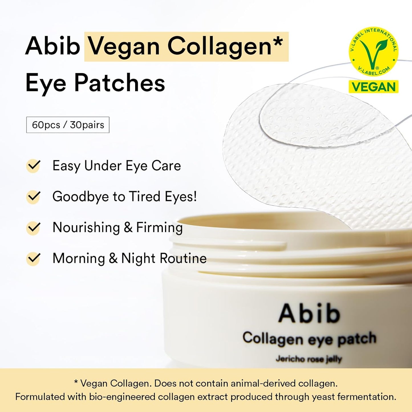 Abib Vegan Collagen Eye Patches for Wrinkles & Fine Line