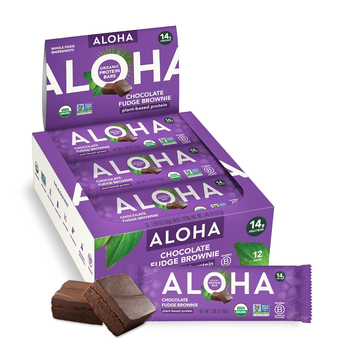 ALOHA Organic Plant Based Protein Bars