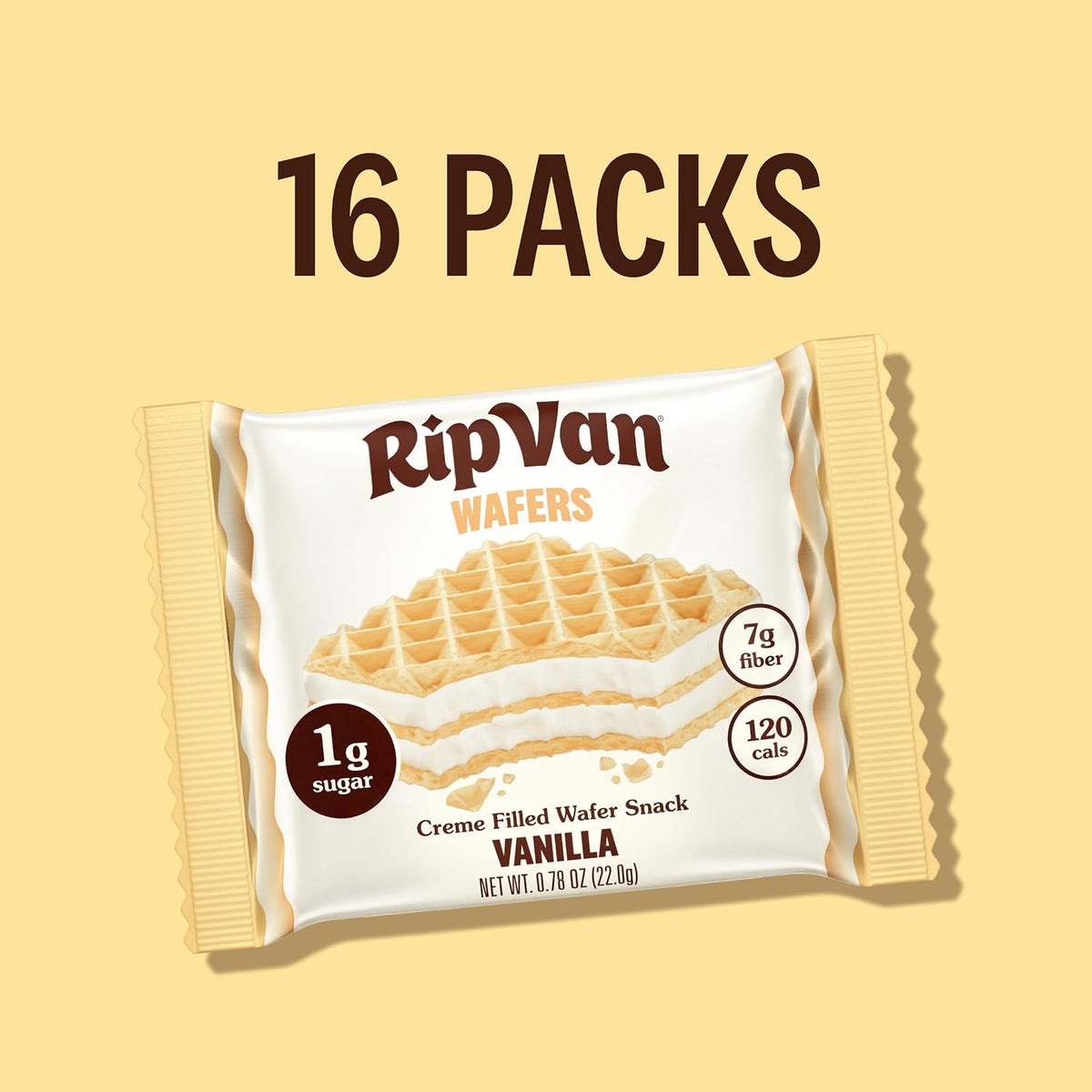 Rip Van Vanilla Keto Wafer Cookies - Non GMO Keto Cookies - 16 Count