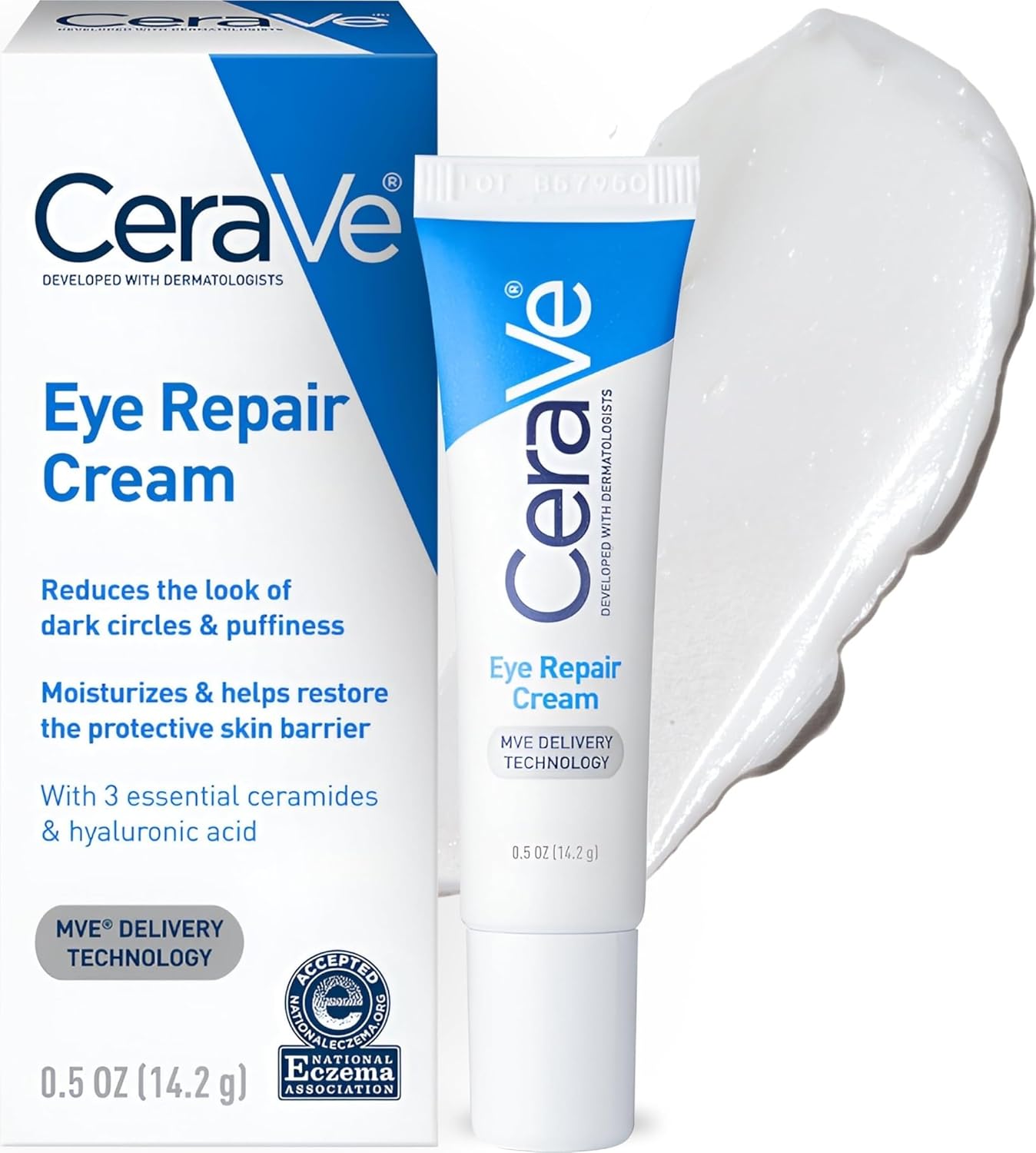 Cerave Eye Repair Cream, under Eye Cream for Puffiness and Bags under Eyes
