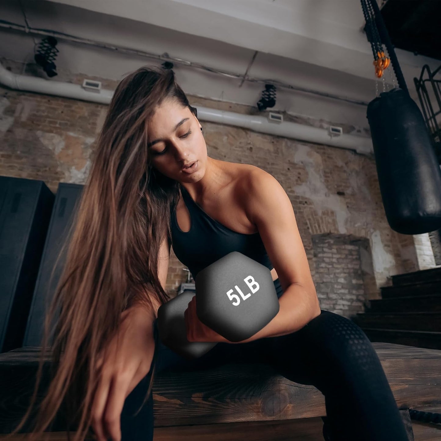 BalanceFrom Neoprene Coated Iron Dumbbell Hex Weights Set