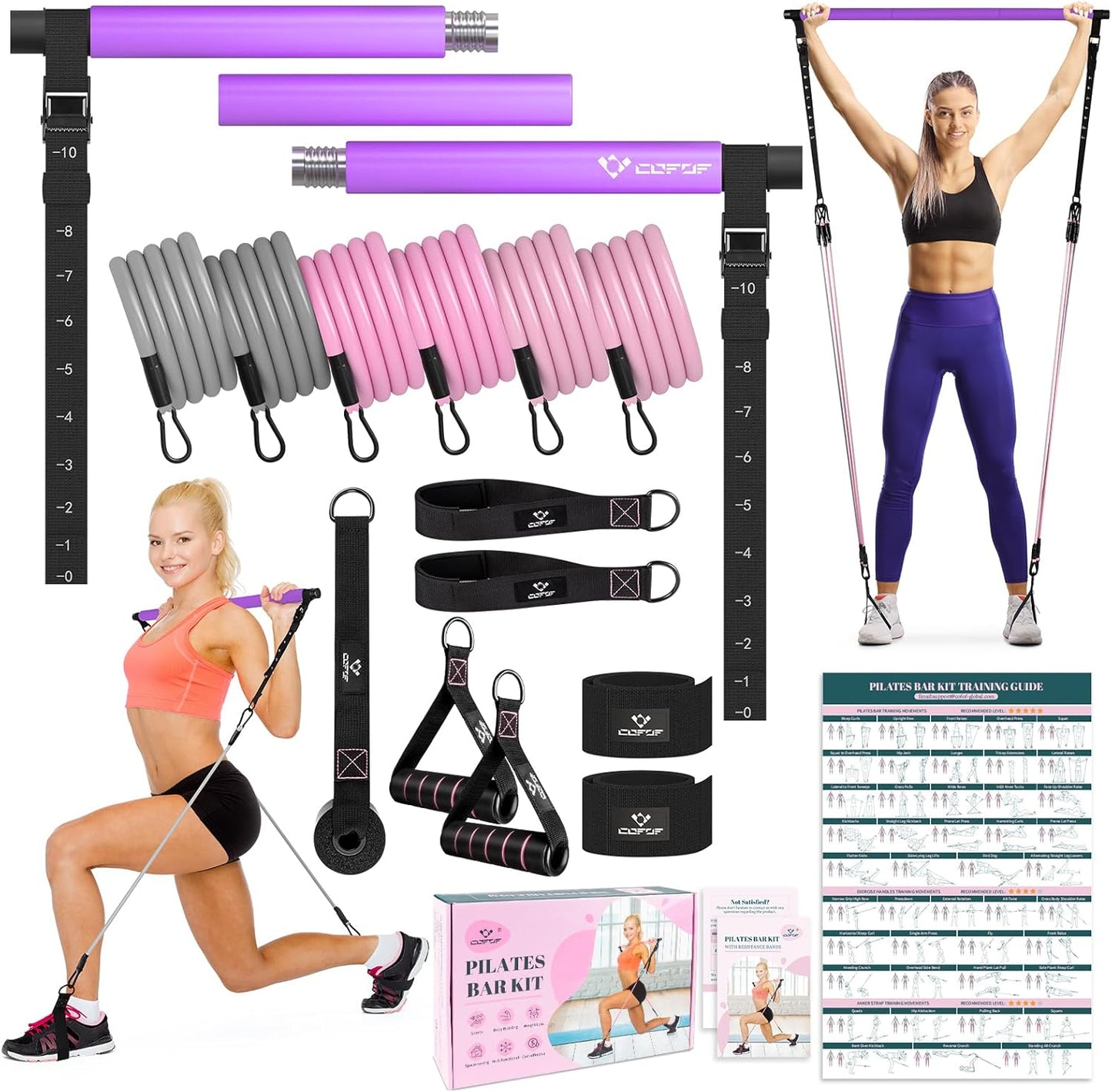 Pilates Bar Kit with Resistance Bands