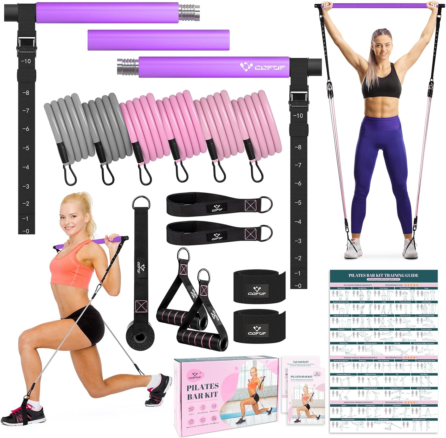 Pilates Bar Kit with Resistance Bands