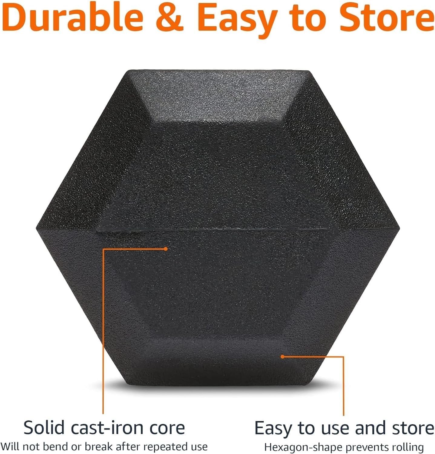 20 Pound Rubber Hex Dumbbell Hand Weight