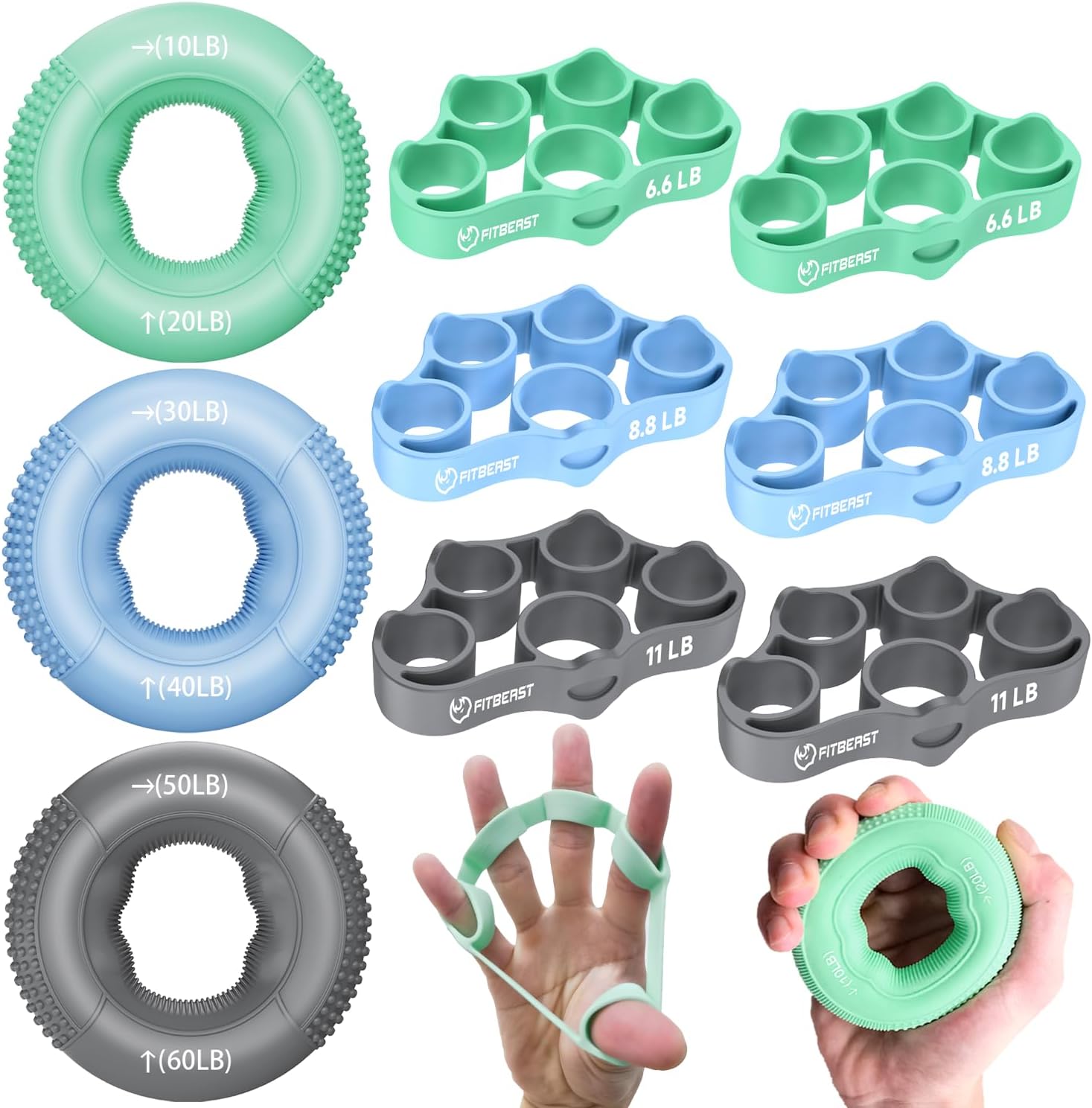 Grip Strength Trainer 9-Piece Kit