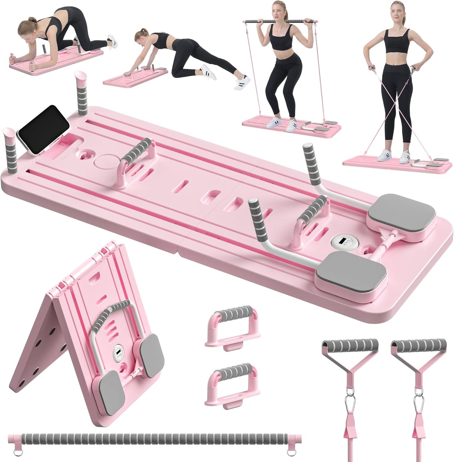 JANUA Pilates Board - Multi-Purpose Foldable Pilates Reformer Board for Home