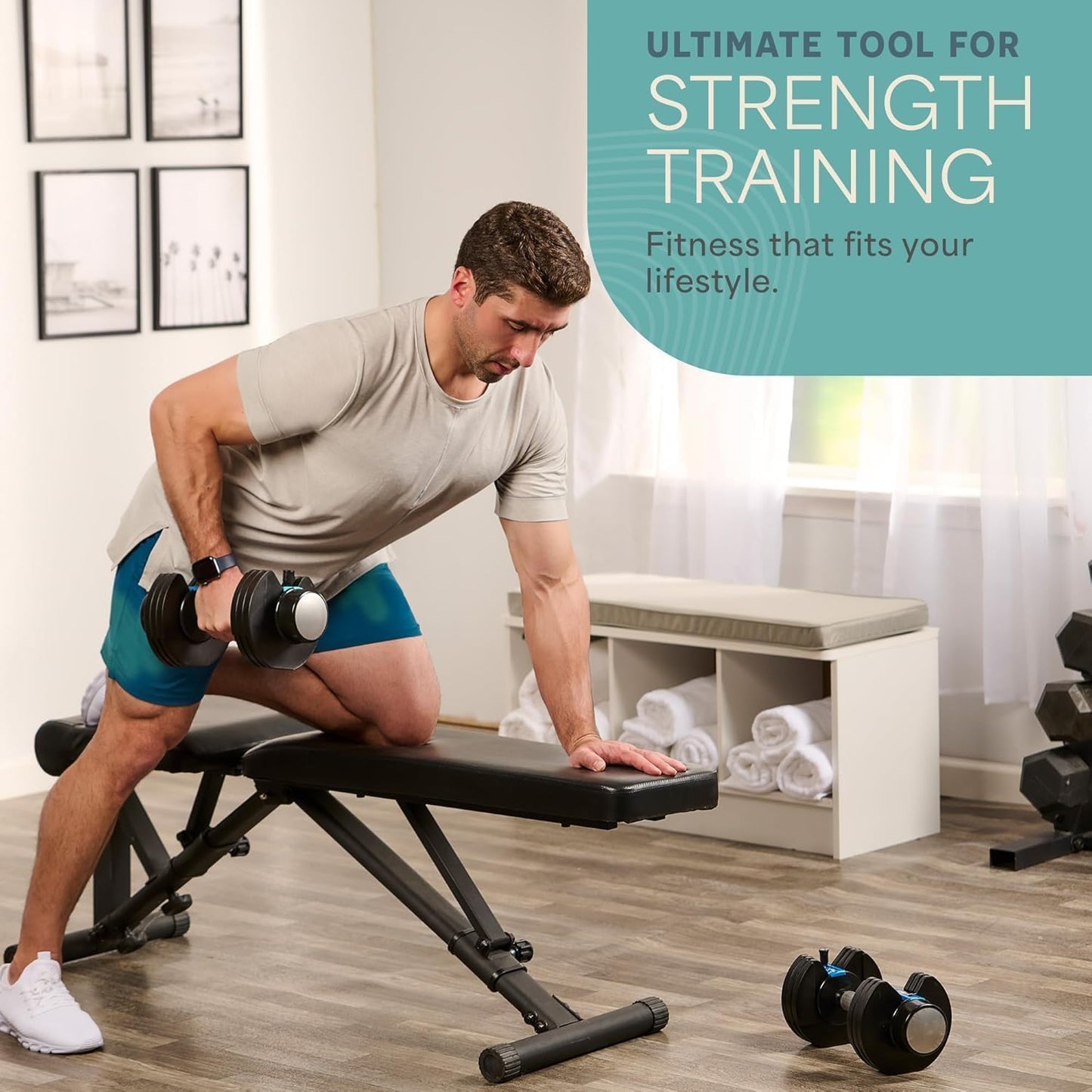 Adjustable Dumbbells Set – 25Lb Pair