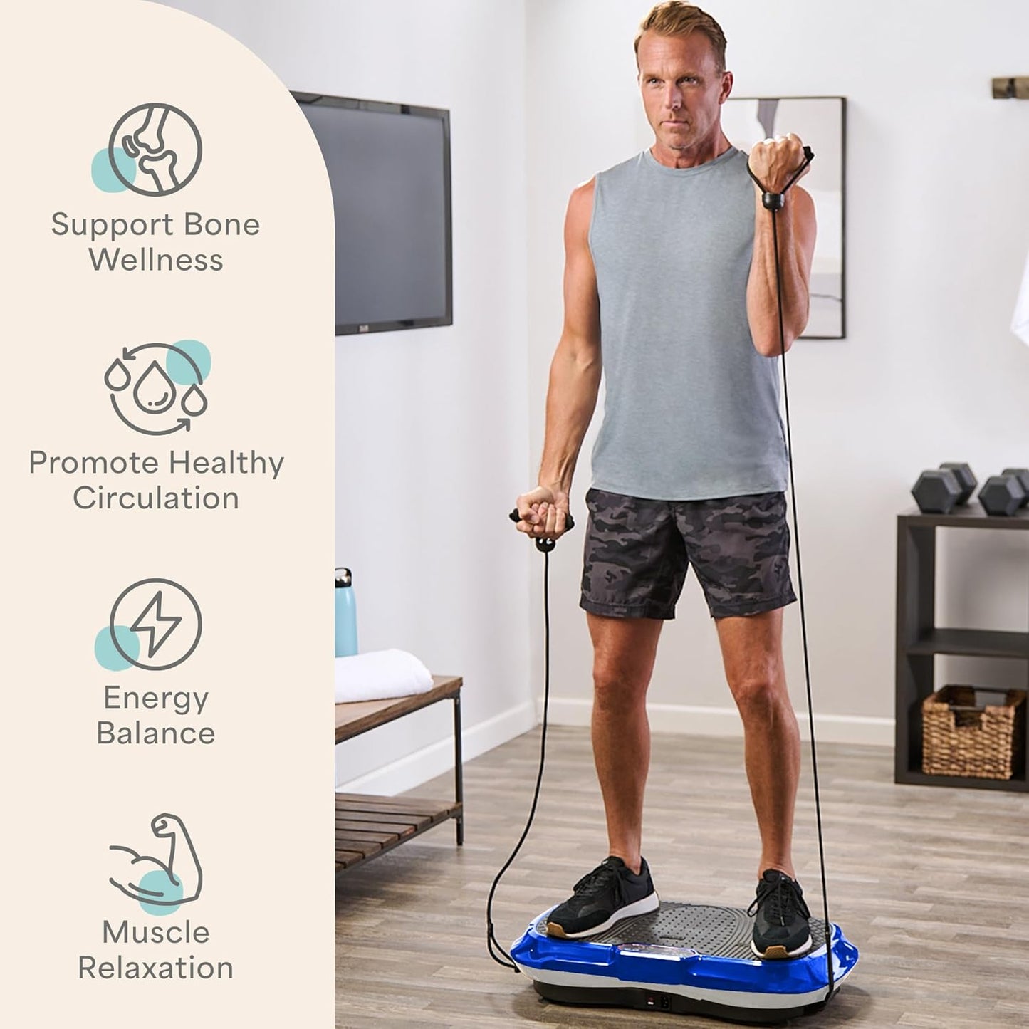Lifepro Waver Vibration Plate Exercise Machine - Blue