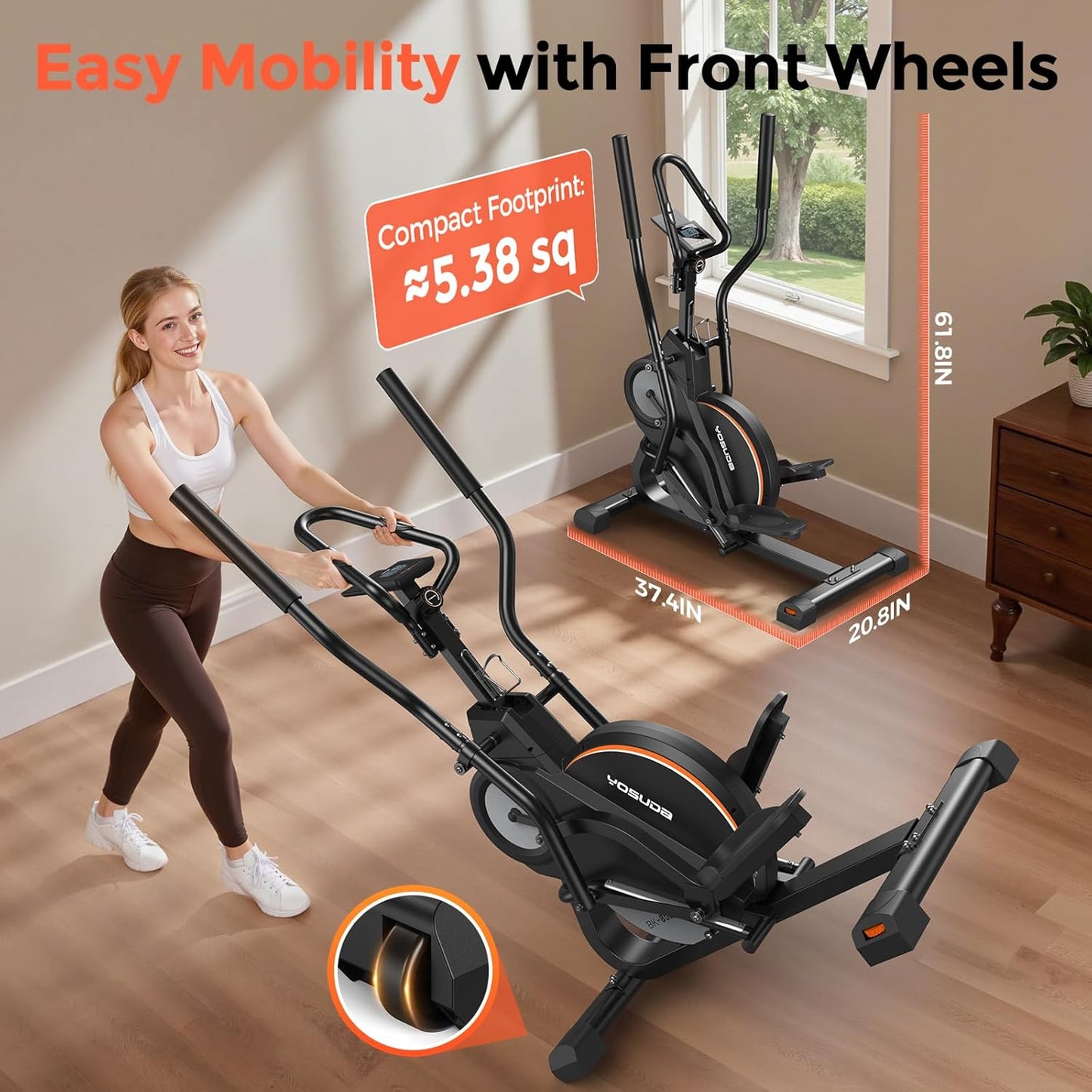 YOSUDA Elliptical Exercise Machine 3-in-1