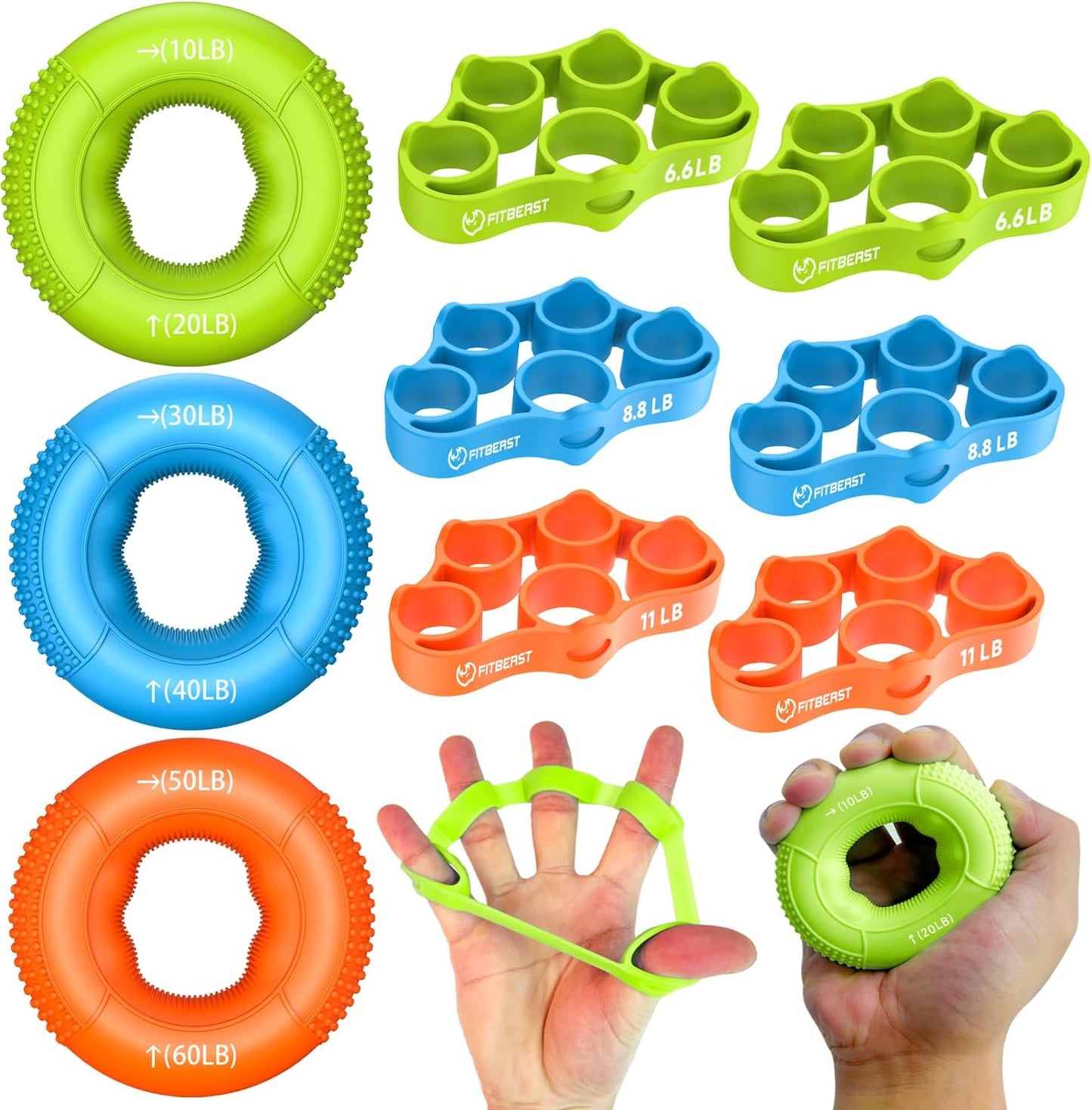 Grip Strength Trainer 9-Piece Kit