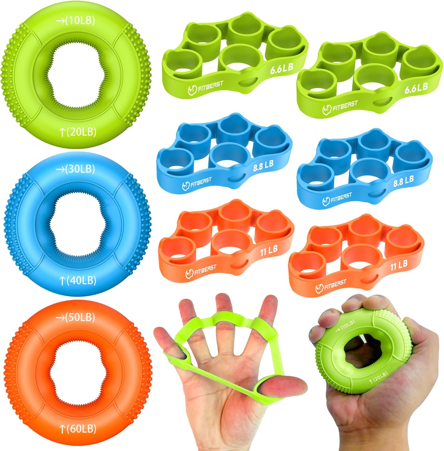 Grip Strength Trainer 9-Piece Kit
