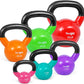 5 - 30lb Vinyl Coated Kettlebell Cast Iron Sets