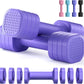 Adjustable Dumbbell Set of 2, 4 in 1 Free Weights Dumbbells Set for Women, Hand Weights for Women at Home, Each 2Lb 3Lb 4Lb 5Lb with TPU Soft Rubber Handle for Home Gym Exercise Training