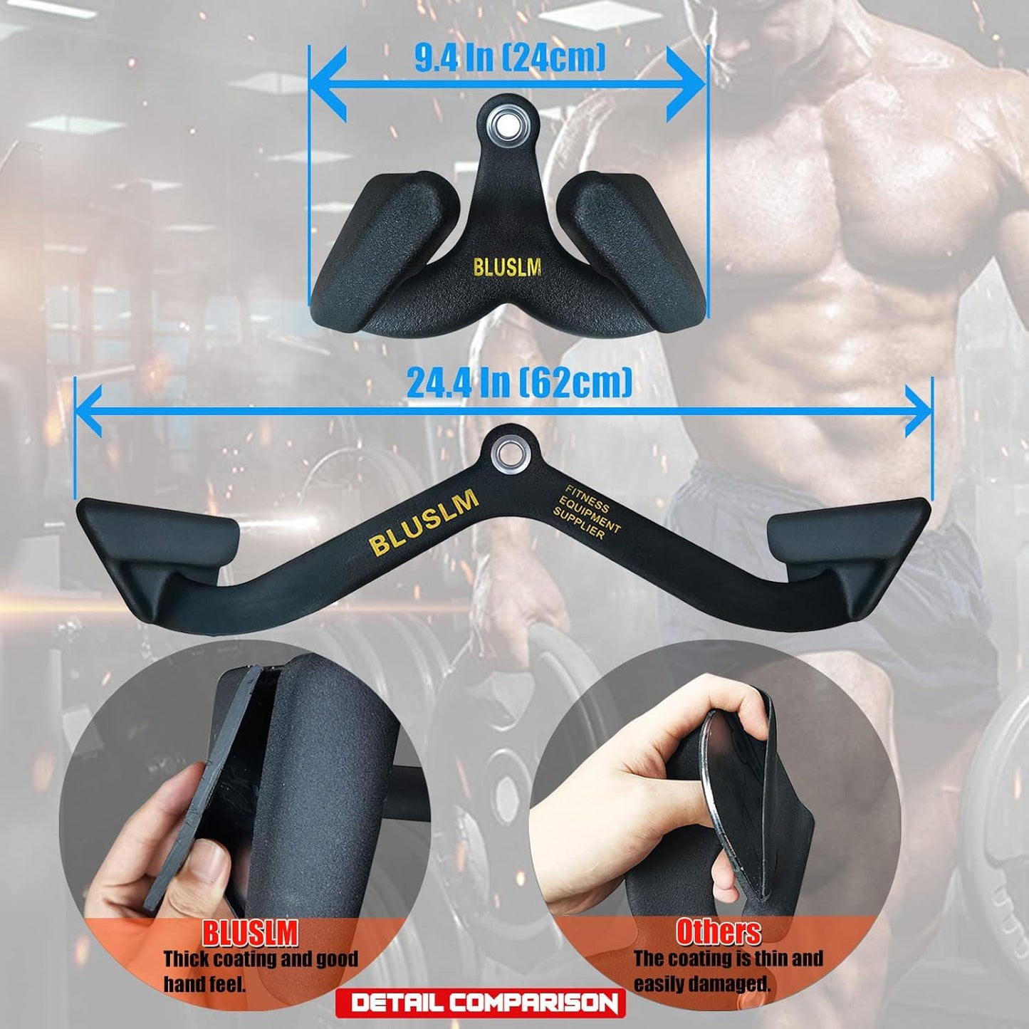 BLUSLM LAT Pull down Bar for Cable Machine