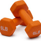 6 Pound Neoprene Dumbbell Hand Weights for Exercise