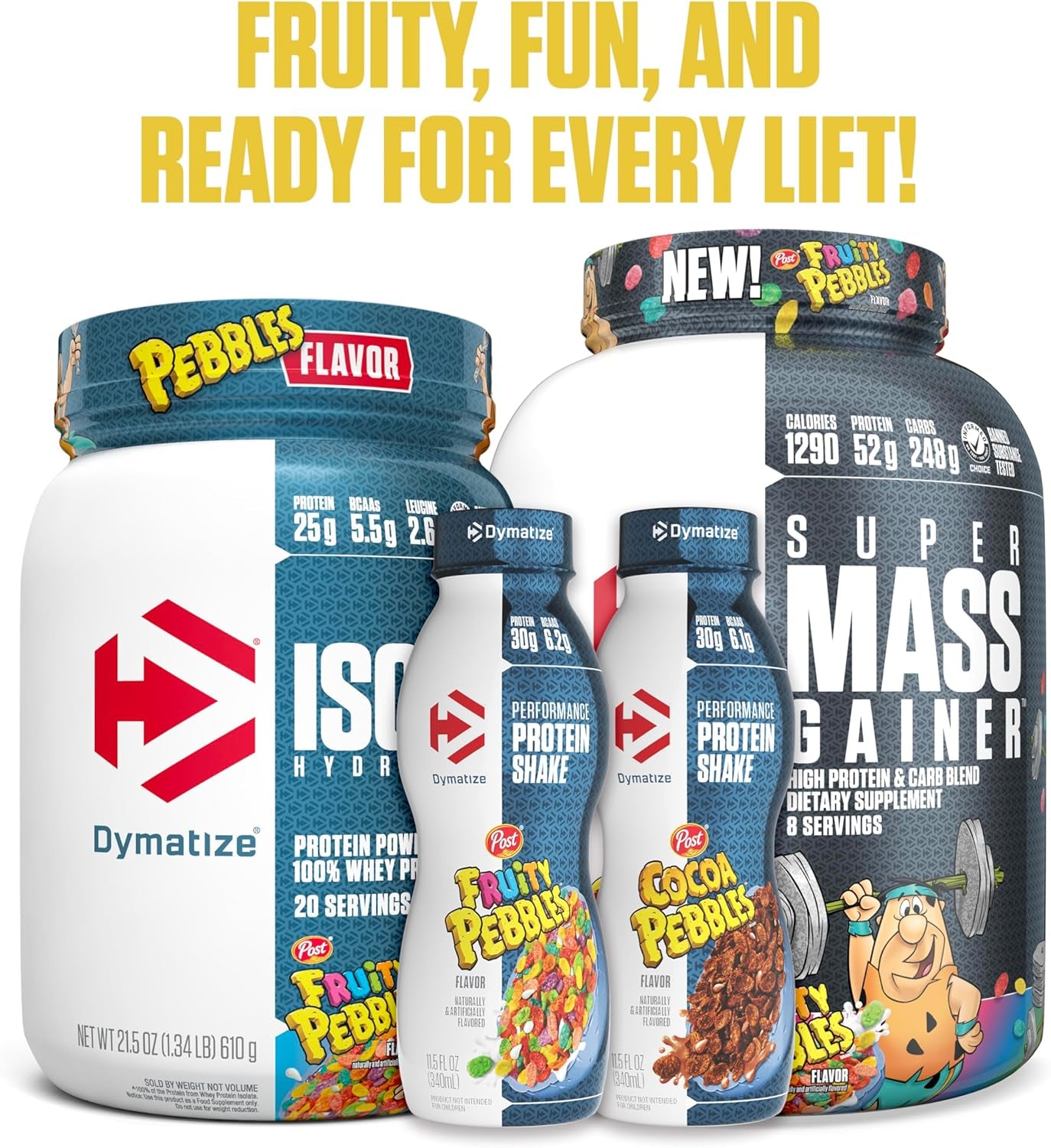 Dymatize ISO100 Protein Powder, 100% Whey Isolate, Fruity Pebbles | 25G Protein, 20 Servings, 1.3 Lb.