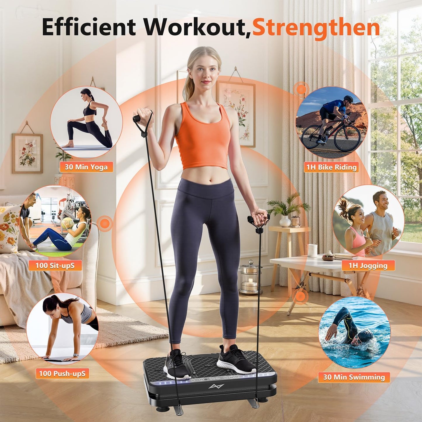 AXV Vibration Plate Fitness Platform Exercise Machine