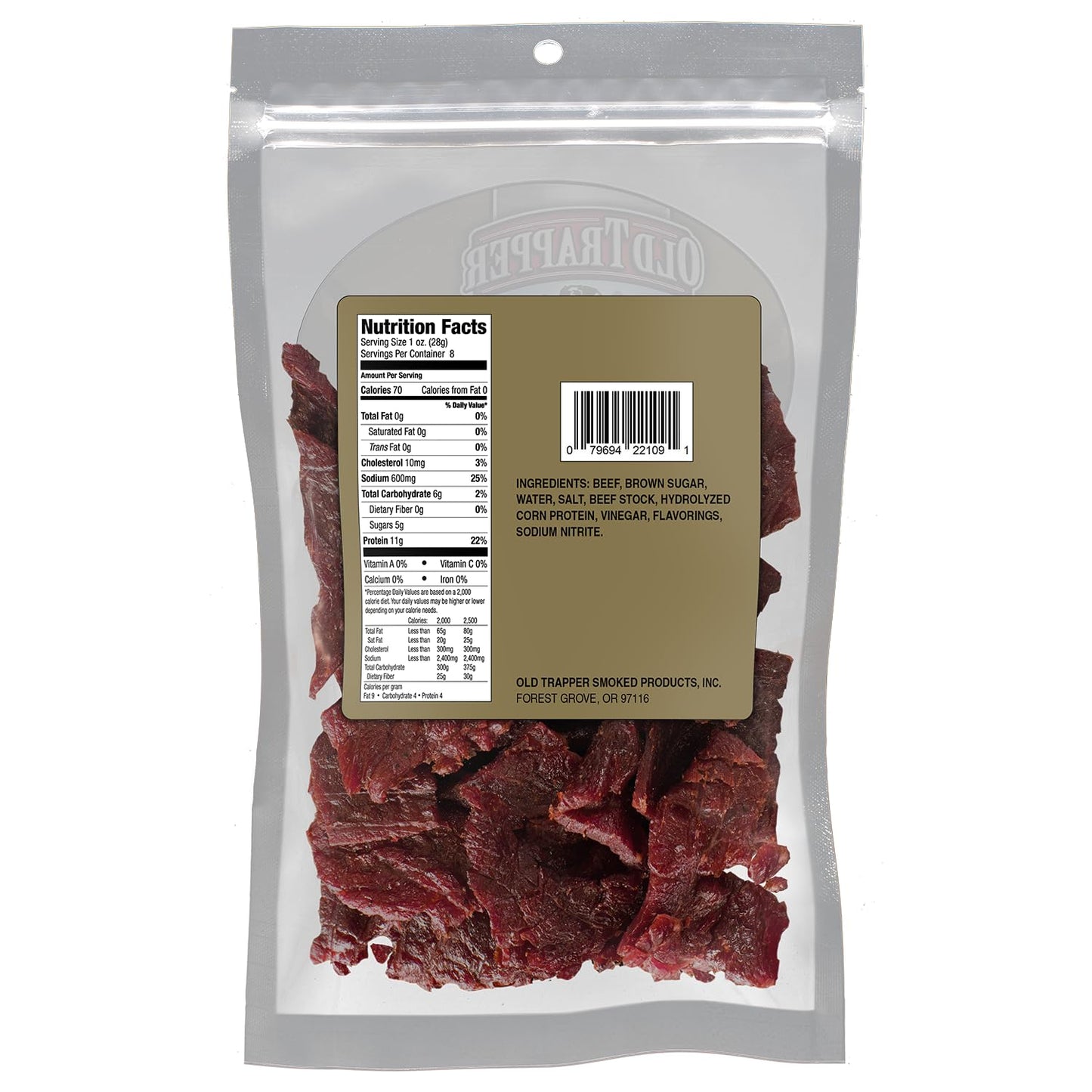 Old Trapper Beef Jerky Old-Fashioned 8 Ounce Pack