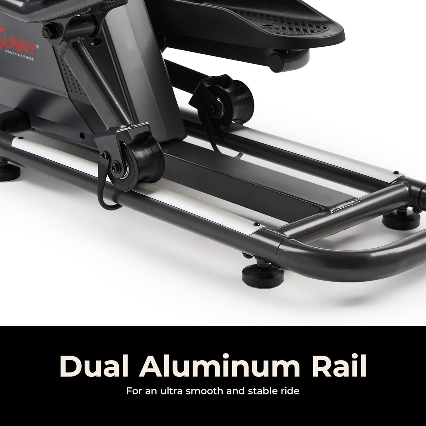 Smart Upright Elliptical W/Pulse Sensor Built-In, Indoor Full-Body Cross-Training & Cardio Exercise Machine for Home, Free Sunnyfit App Connection