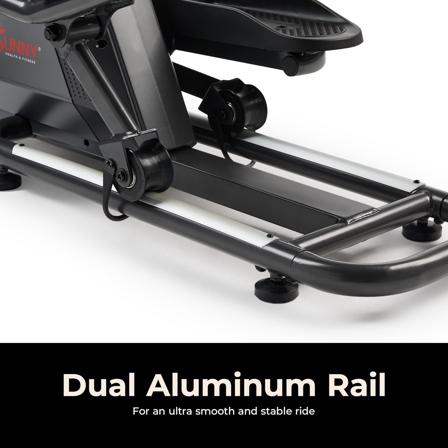 Smart Upright Elliptical W/Pulse Sensor Built-In, Indoor Full-Body Cross-Training & Cardio Exercise Machine for Home, Free Sunnyfit App Connection