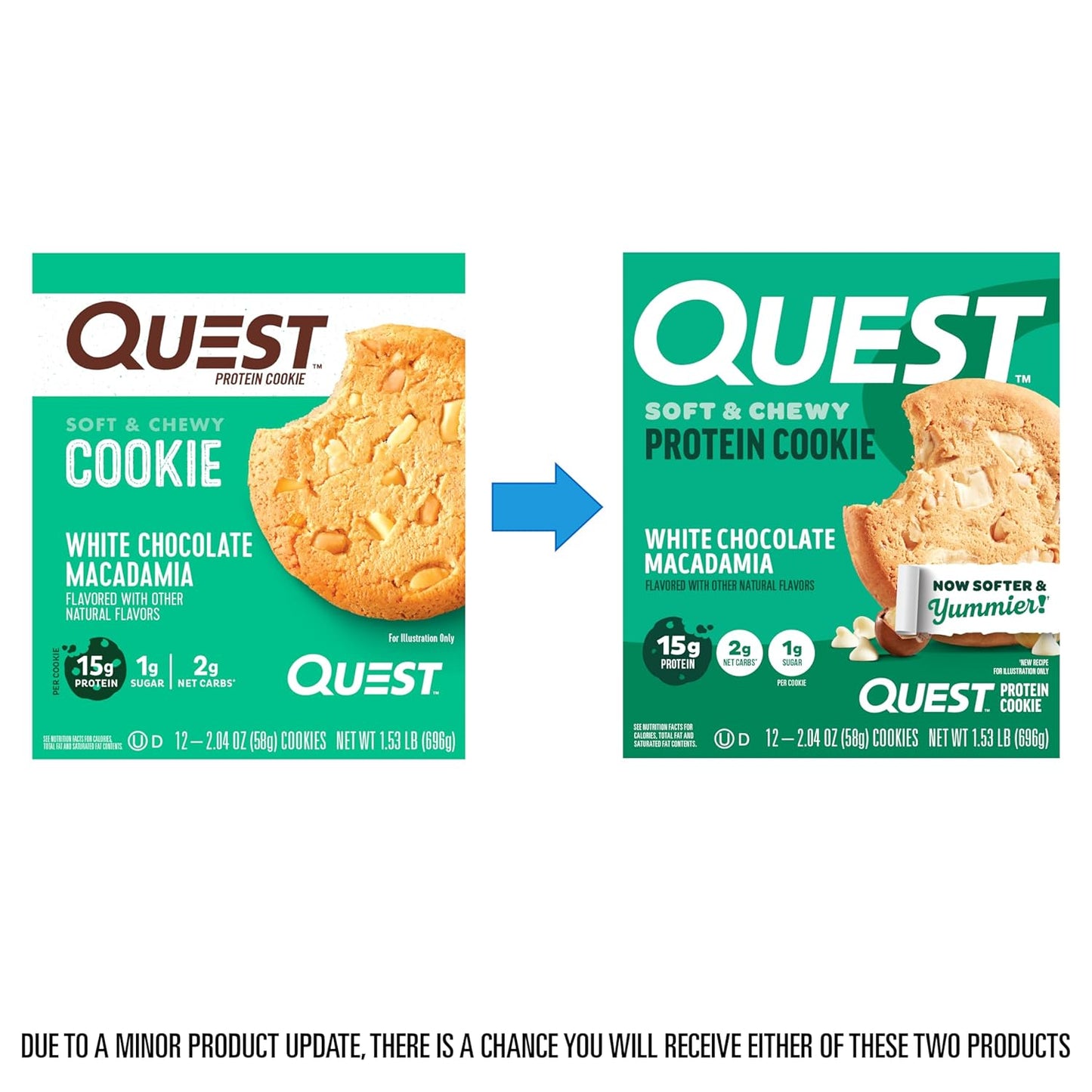 Quest White Chocolate Macadamia Protein Cookie 12 Count