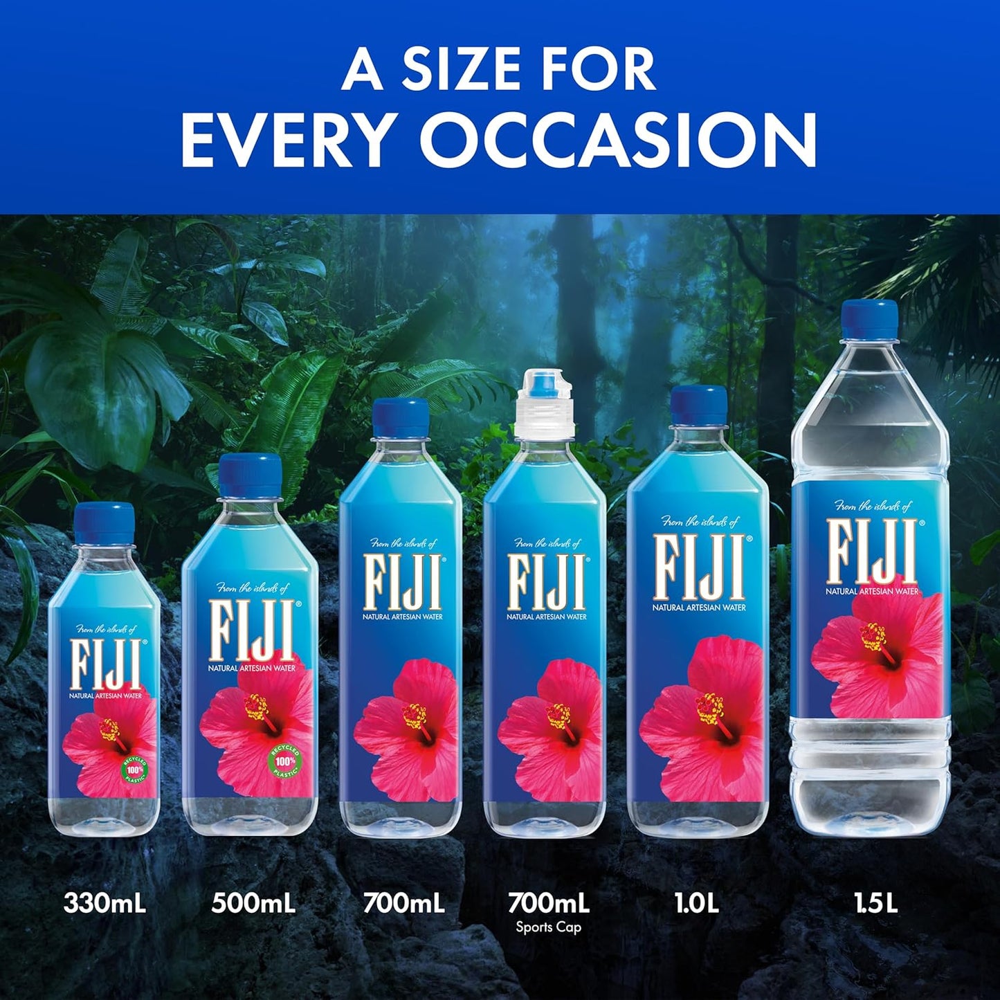 FIJI Natural Artesian Bottled Water 1.5 Liters (Pack of 12)
