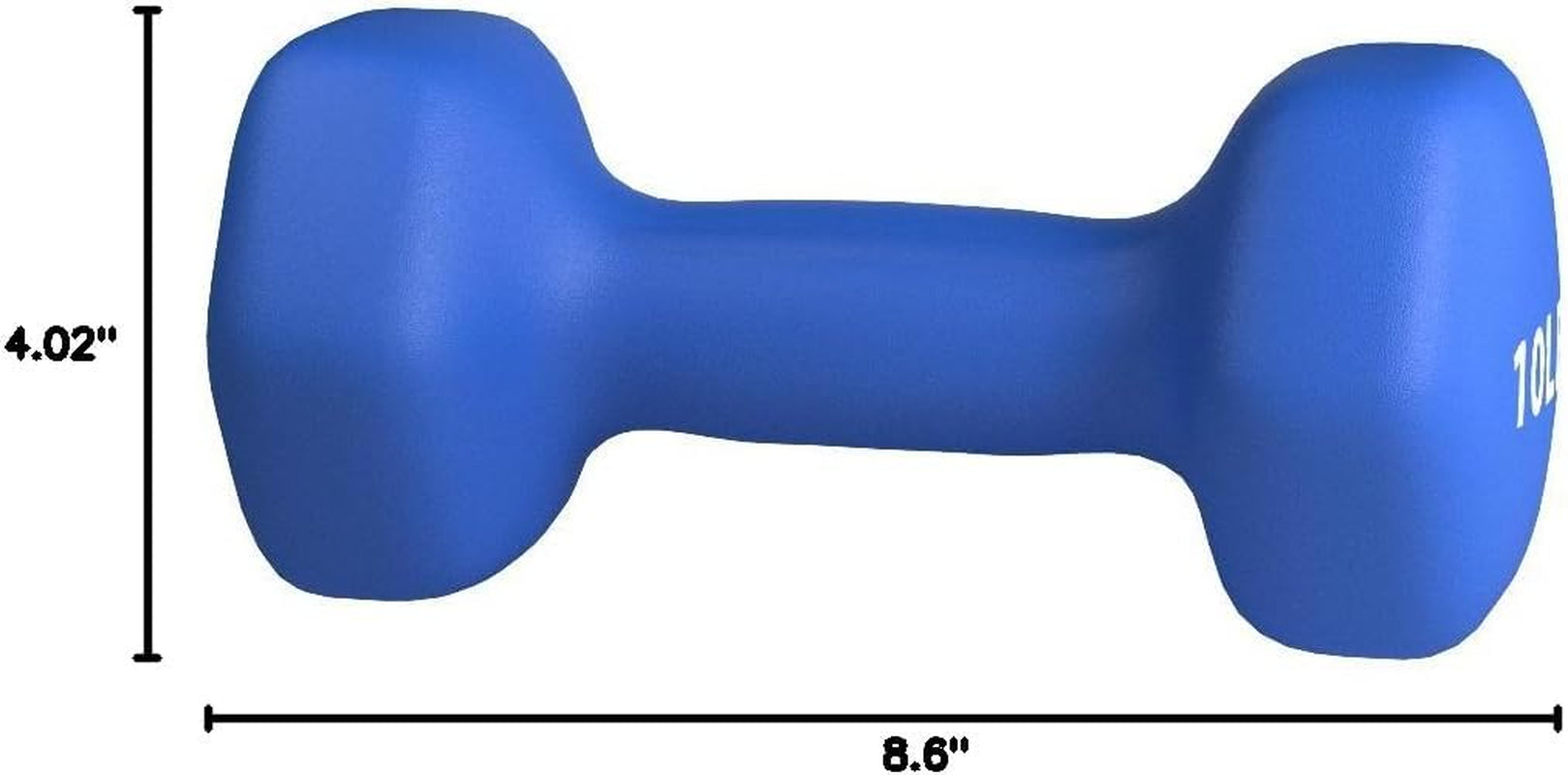 10 Pound Neoprene Dumbbell Hand Weights for Exercise