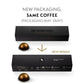 Nespresso Capsules Vertuo, Double Espresso Chiaro, Medium Roast Espresso Coffee, Brews 2.7Oz.