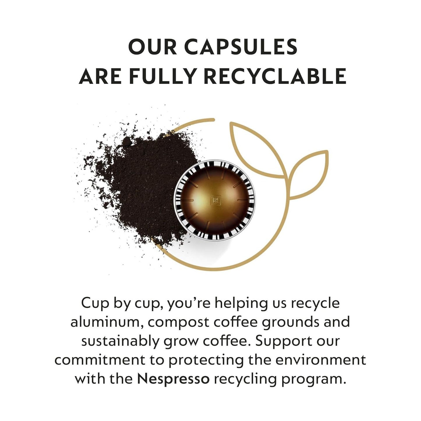 Nespresso Capsules Vertuo, Double Espresso Scuro, Dark Roast Espresso Coffee, Brews 2.7Oz.