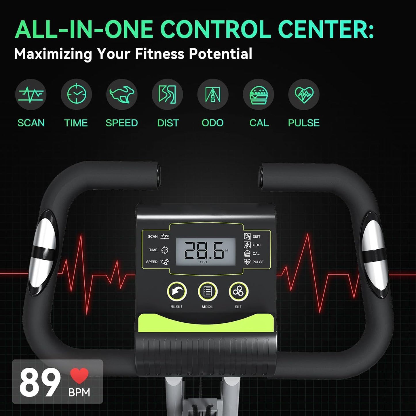 USLIM Foldable Exercise Bike Stationary Bikes for Home