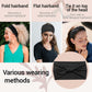 2 Pack Black Wide Headbands for Women - Thick Stretchy Non Slip Fabric Sweat Bands, Soft Hair Bands for Workout, Running, Spa, Makeup & Washing Face