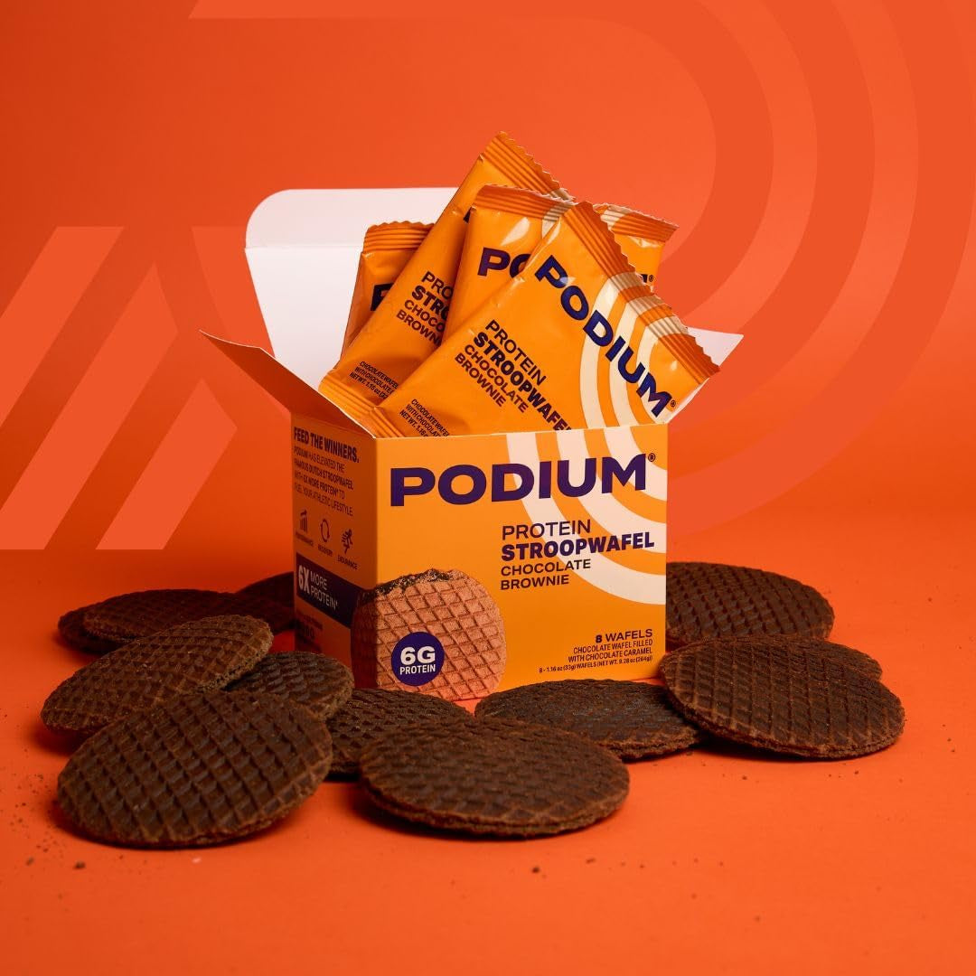 PODIUM Protein Stroopwafel 8 Count (Chocolate Brownie)