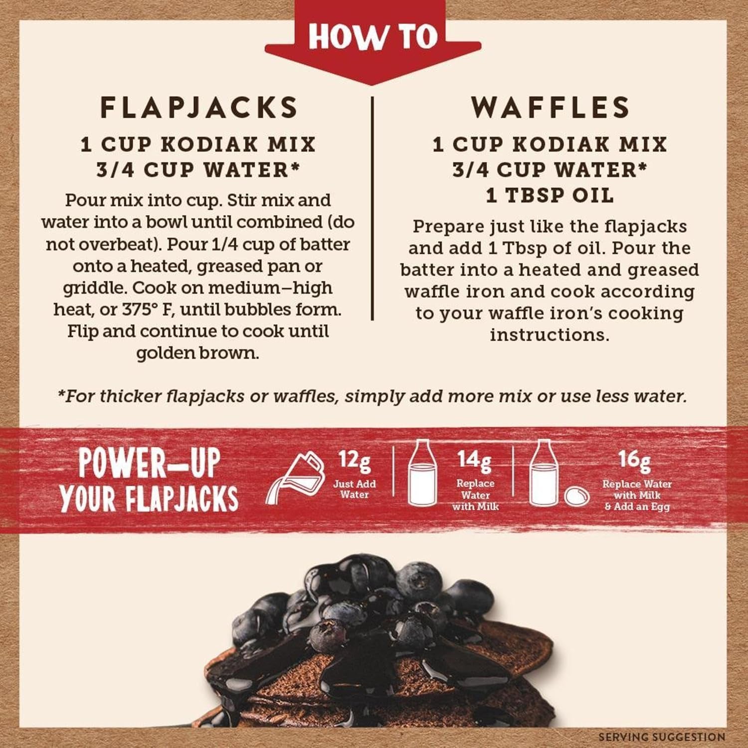 Kodiak Cakes Protein Pancake Power Cakes, Flapjack and Waffle Baking Mix, Dark Chocolate, 18 Ounce (Pack of 6)