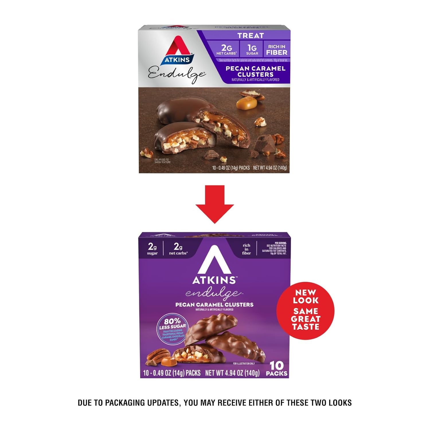 Atkins Pecan Caramel Clusters, 60 Count