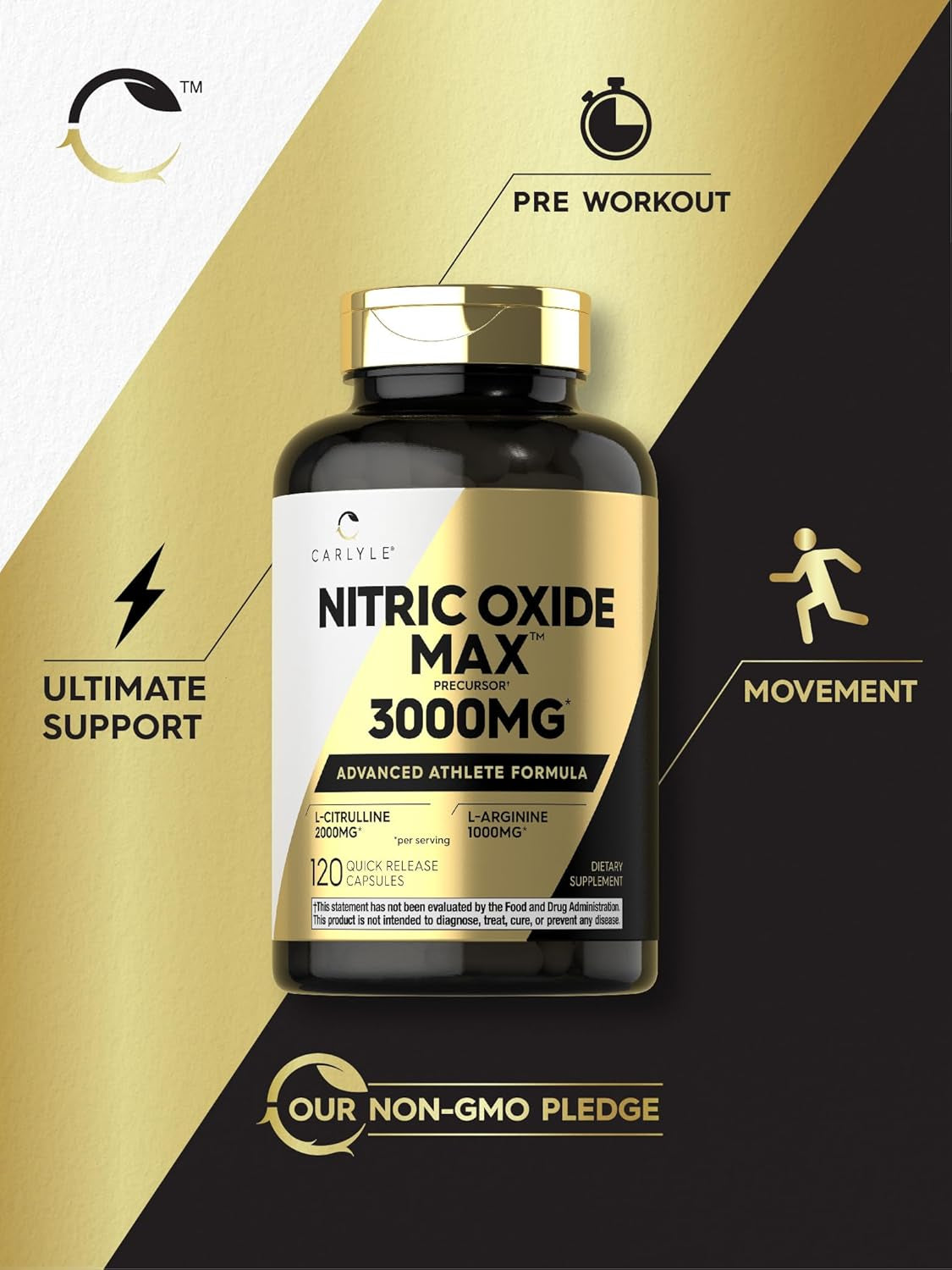 Carlyle Nitric Oxide Supplement 3000mg