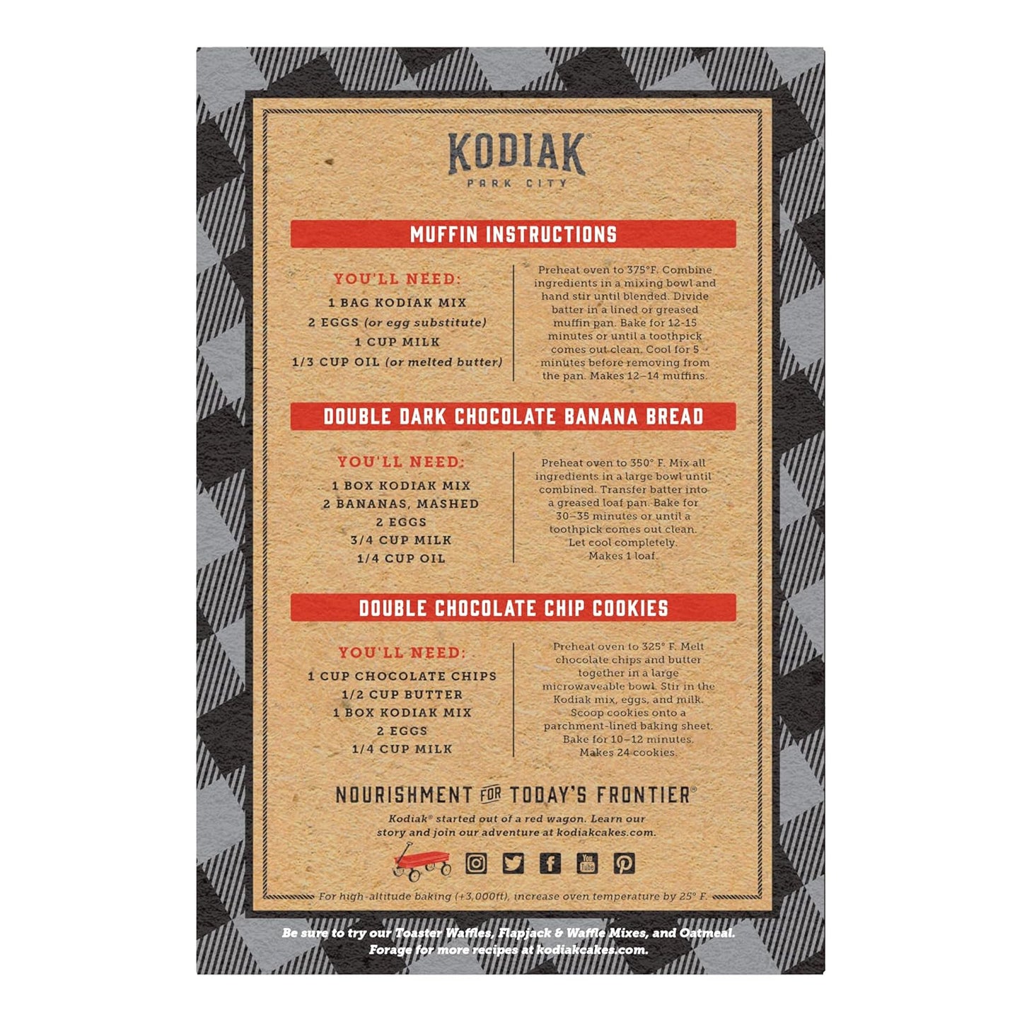 Kodiak Cakes Power Bake Muffin Mix, Double Dark Chocolate (Pack of 6)