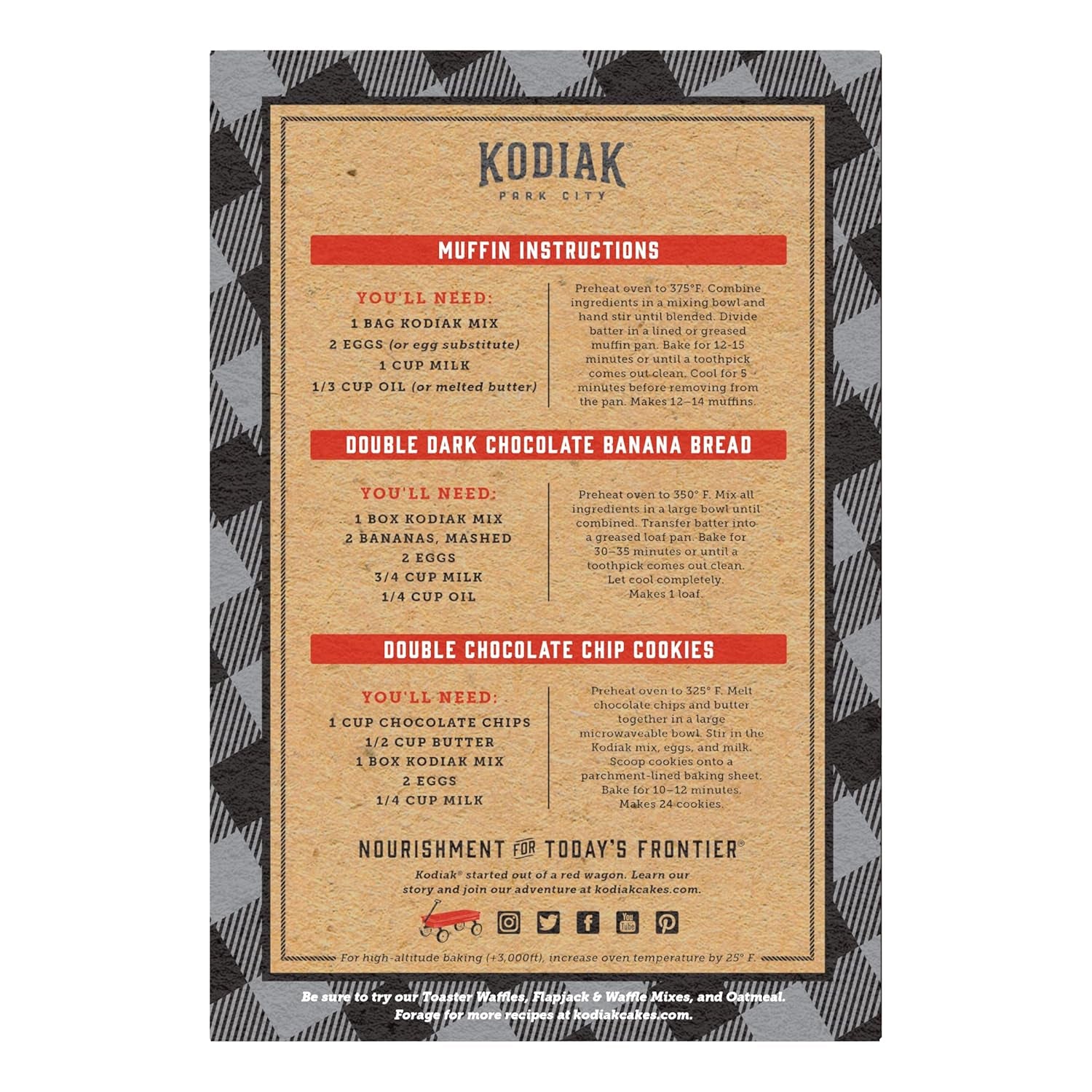 Kodiak Cakes Power Bake Muffin Mix, Double Dark Chocolate (Pack of 6)