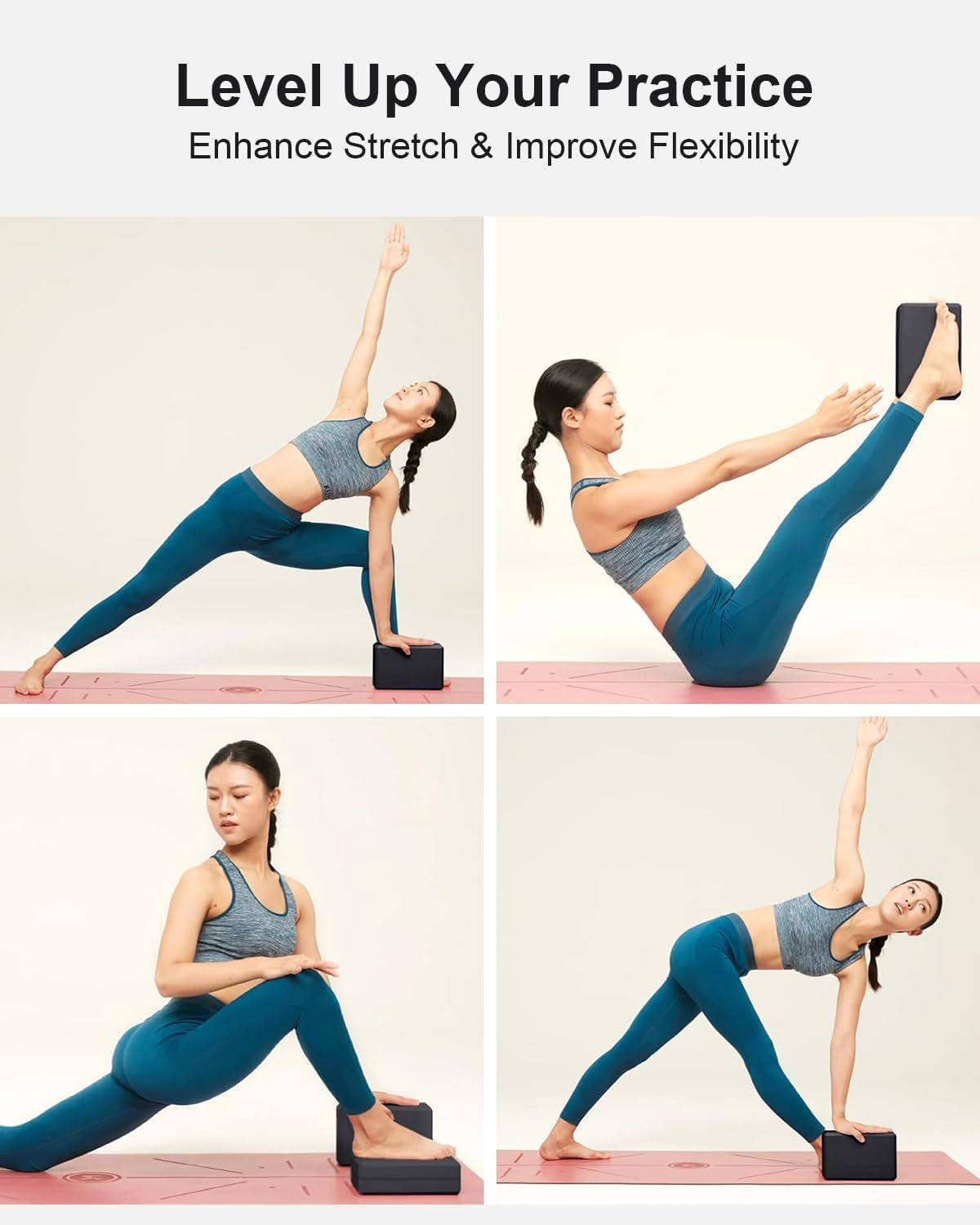 KEEP Yoga Block - High-Density EVA Foam 2 Pack