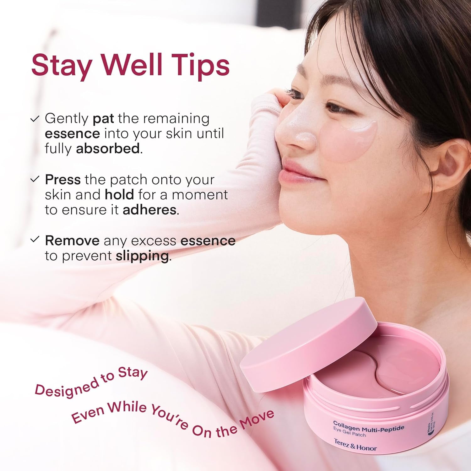 TEREZ & HONOR Peptide Collagen Under Eye Patches - 60 Korean Firming