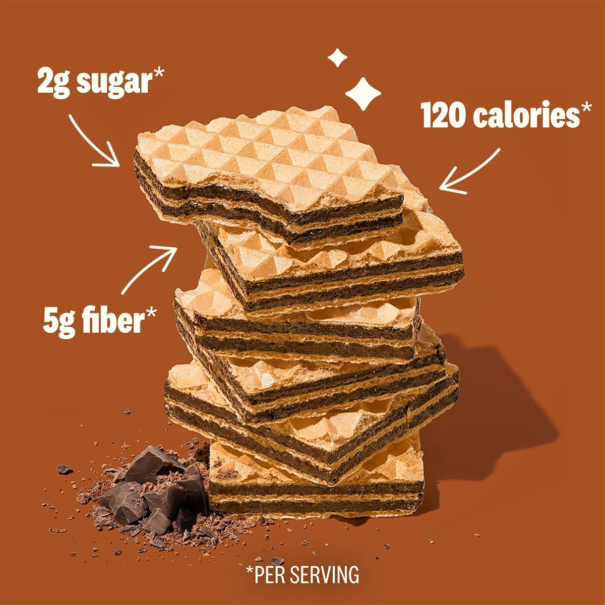 Rip Van Dark Chocolate Wafer Cookies - Non GMO Keto Cookies - 16 Count